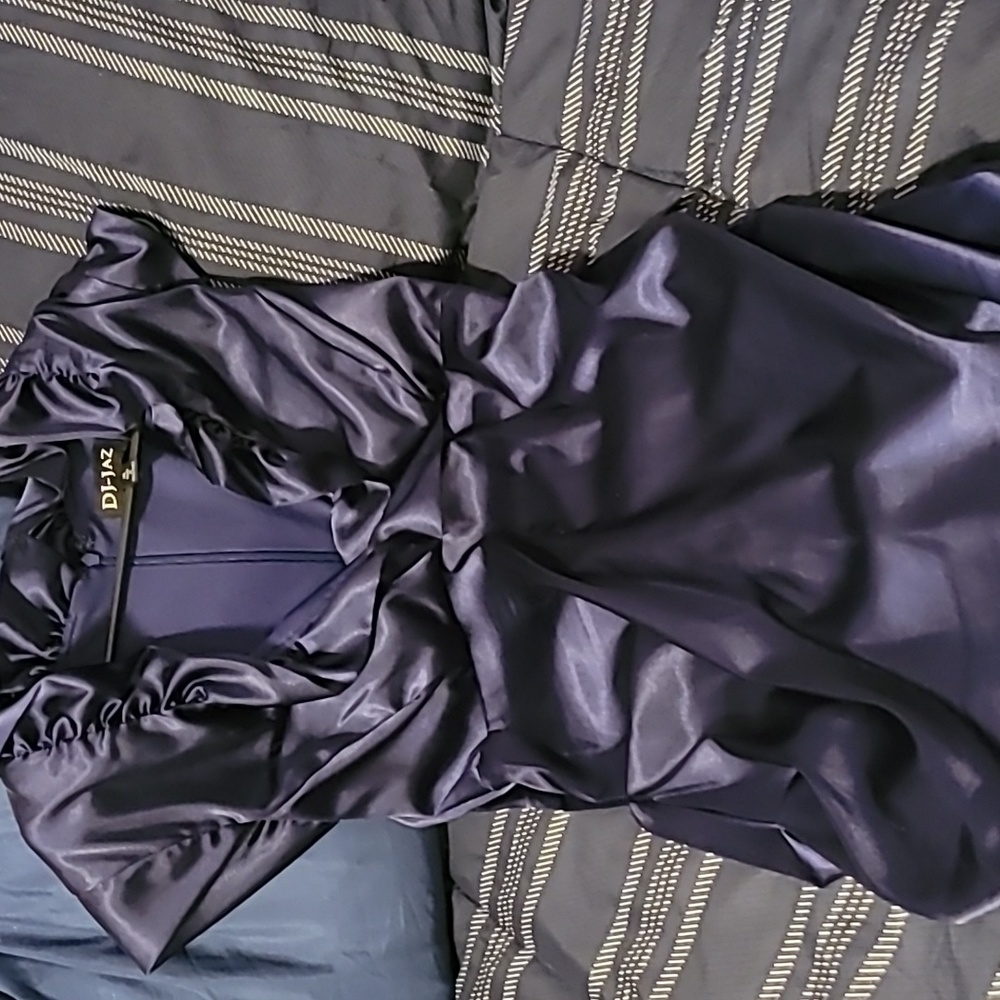 DJ-JAZ  Navy Blue Metalic Evening party dress.